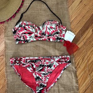 NWT Red Carter (Anthro) Kaleidoscope Bikini, L